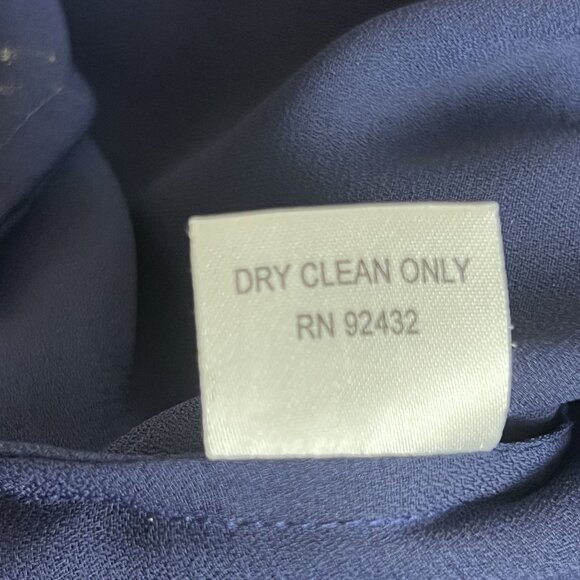 Womens 10 Boho Chic Blue Metallic Flowy Burnt Velvet Narrow Waist Gown Kay Unger - Picture 6 of 13